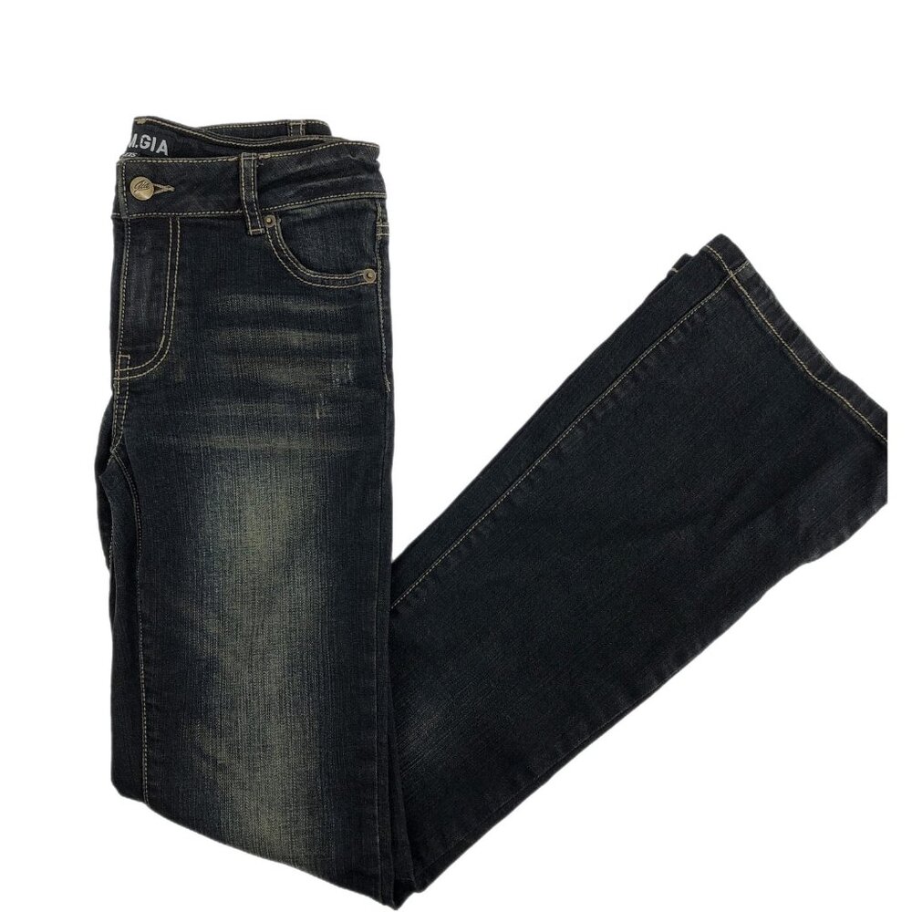 I.AM.GIA Blue Acid Wash Bootcut Jeans | Low Rise XXS